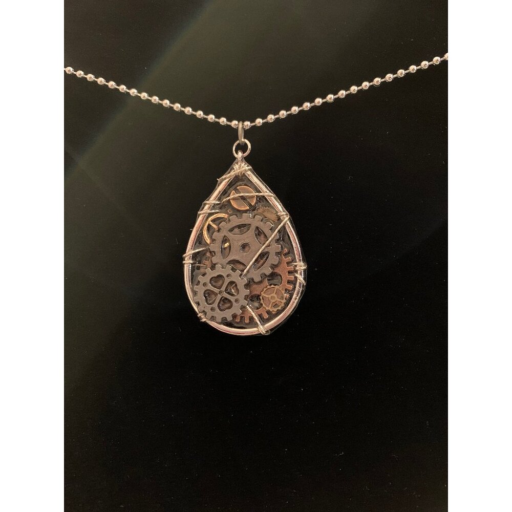 Steampunk Tear Drop Necklace